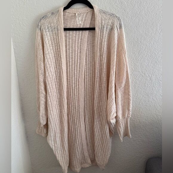 Anthropologie Cream Open-Front Cardigan Sweater - Picture 1 of 5